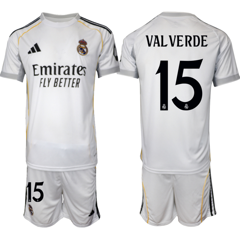 Men 2025-2026 Club Real Madrid home White #15 Soccer Jersey